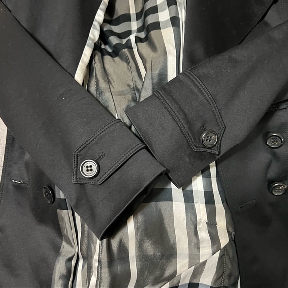 BURBERRY Black PLINCMOD55SWI Trench Coat 🧥 - Picture 8 of 12